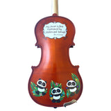 Rozanna’s Violins Panda Bear Violin Outfit with Stravinsky Quote 4/4 | Ebony Fittings