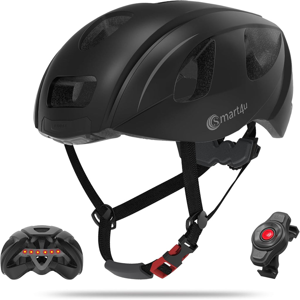 Smart4u SH55M Adult Cycling Helmet with Integrated Audio, Safety Lighting, and Emergency Alert Support