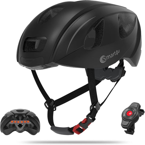 Smart4u SH55M Adult Cycling Helmet with Integrated Audio, Safety Lighting, and Emergency Alert Support