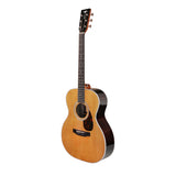 Tyma TF-28E Orchestra Acoustic-Electric Guitar with Pickup | All-Solid Sitka Spruce Top & Solid Rosewood B&S | MaxStrata®