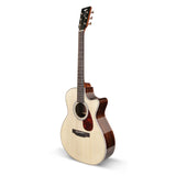 Tyma TG-12E Grand Auditorium Acoustic-Electric Guitar with Pickup | Solid Engelmann Spruce Top | MaxStrata®