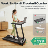 UREVO Foldi 3S Treadmill with Desk | Adjustable, Foldable, Smart Treadmill | MaxStrata®