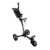 Axglo V1 Golf Push Cart | Ultra Compact Folding Three Wheel Trolley