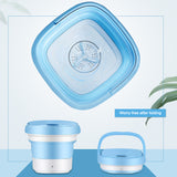 Reiko Semi-Automatic Folding Mini Portable Washing Machine, Portable Mini Turbo in Blue | MaxStrata