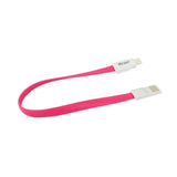 Reiko Flat Magnetic Gold Plated Micro USB Data Cable 0.7 Foot in Hot Pink | MaxStrata
