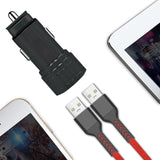Reiko Dual Port USB Car Charger/ Adapter in Black (12Pcs) | MaxStrata