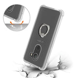 Reiko Alcatel Walters Transparent Air Cushion Protector Bumper Case with Ring Holder in Clear | MaxStrata