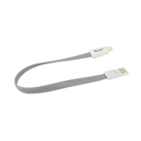 Reiko Flat Magnetic Gold Plated Micro USB Data Cable 0.7 Foot in Gray | MaxStrata