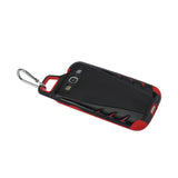Reiko Samsung Galaxy S3 Dropproof Workout Hybrid Case with Hook in Black Red | MaxStrata