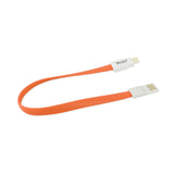 Reiko Flat Magnetic Gold Plated Micro USB Data Cable 0.7 Foot in Orange | MaxStrata