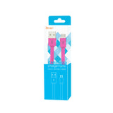 Reiko Flat Micro USB Data Cable 3.2Ft in Pink | MaxStrata