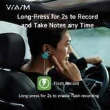 viaim Nano+ AI Voice Recorder Earbuds-AI Meeting Assistant + Transcription, Flash Record, To-Do Lists&Summaries with ChatGPT