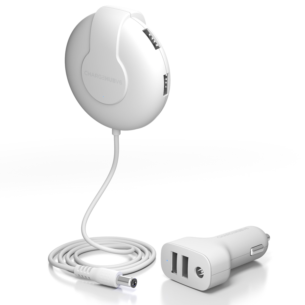 ChargeHub V6 - 6-Port USB Shareable Car Charger with Detachable Hub | MaxStrata®