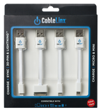 ChargeHub CableLinx Value Pack of 4 USB Charge & Sync Cables | MaxStrata®
