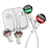 dekaSlides - Earbuds + 2 Pairs Graphics - Good Side/Bad Side & Hear It Loud | MaxStrata