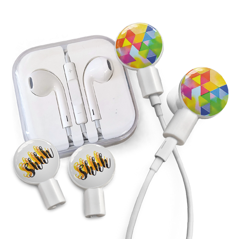 dekaSlides - Earbuds + 2 Pairs Graphics - Dolphins & Rainbow Hearts | MaxStrata