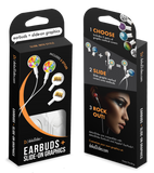 dekaSlides - Earbuds + 2 Pairs Graphics - Dog is Listening & Blah Blah Blah | MaxStrata