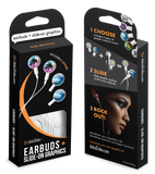 dekaSlides - Earbuds + 2 Pairs Graphics - Lollipop & Watercolor Sky | MaxStrata