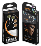 dekaSlides - Earbuds + 2 Pairs Graphics - Dog is Listening & Blah Blah Blah | MaxStrata