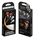 dekaSlides - Earbuds + 2 Pairs Graphics - Lollipop & Watercolor Sky | MaxStrata