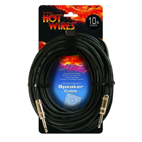 On-Stage Stands Speaker Cable (10', QTR-QTR) (SP14-10) | MaxStrata®