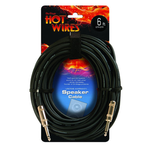 On-Stage Stands Speaker Cable (6', QTR-QTR) (SP14-6) | MaxStrata®