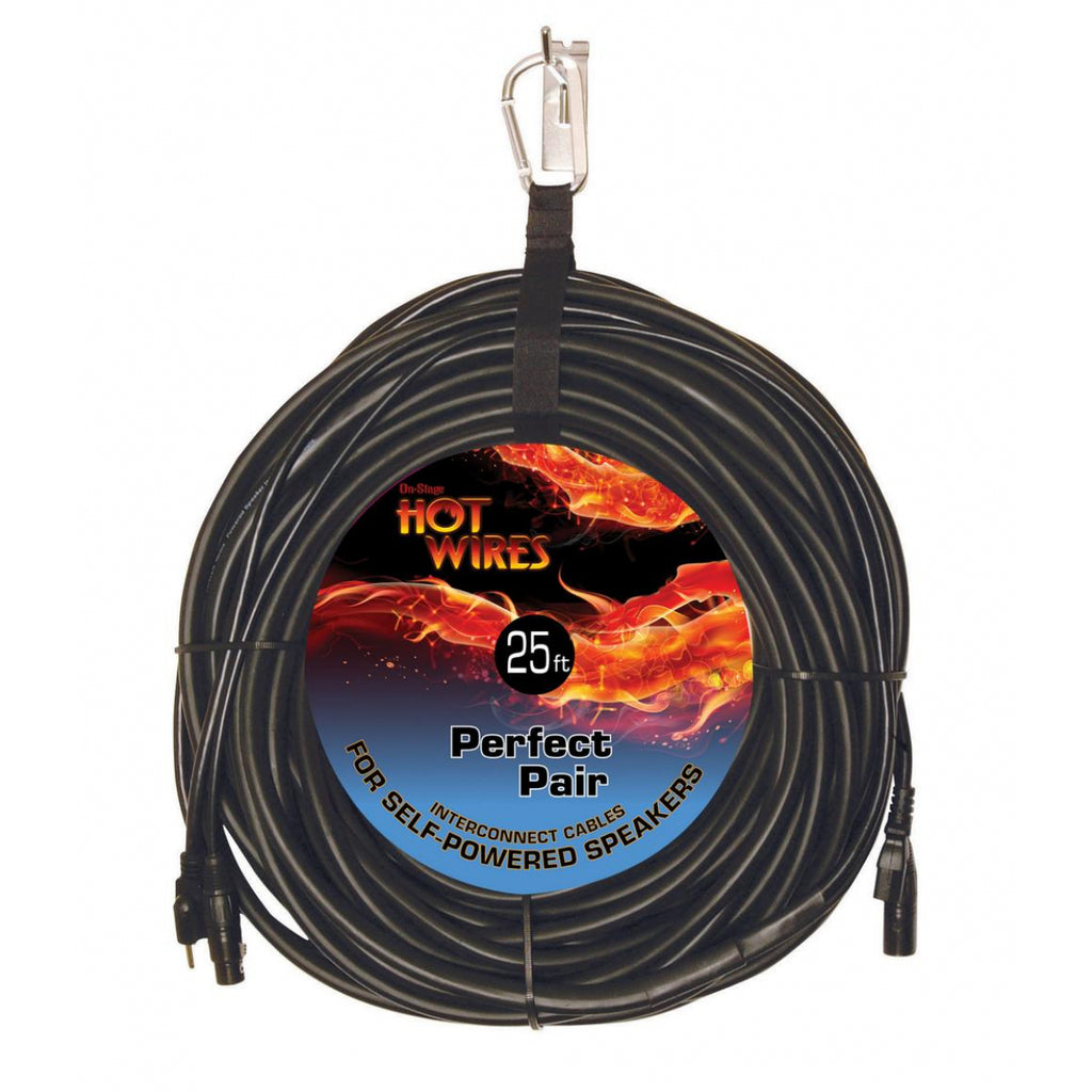 On-Stage Hot Wires Perfect Pair Powered Speaker Cable Assembly (25') (MPCOMBO-25) | MaxStrata®