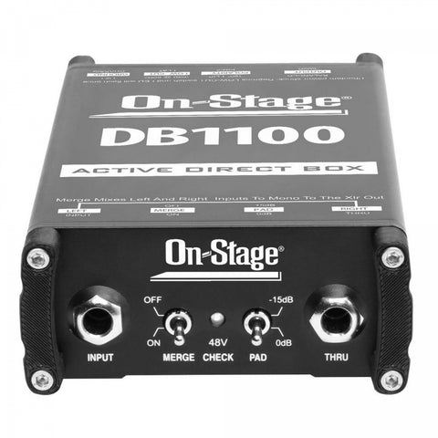On-Stage Audio Active DI Box (DB1100) | MaxStrata®