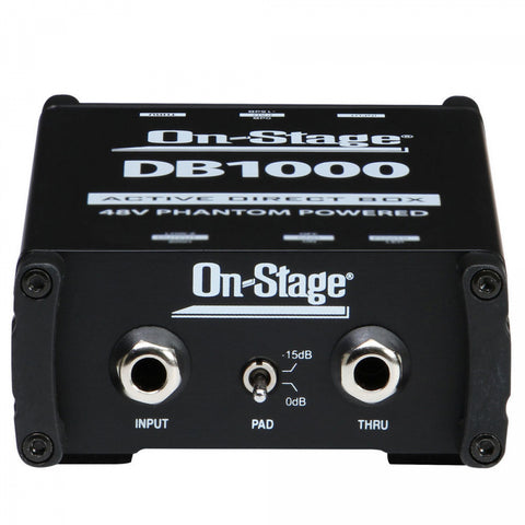 On-Stage Stands Active DI Box (DB1000) | MaxStrata®