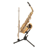 On-Stage Stands Alto/Tenor Saxophone Stand 
with Flute Peg (SXS7101B) | MaxStrata®