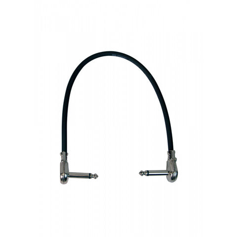 On-Stage Stands 1' Patch Cable w/ Pancake Connectors (Black) (PC512B) | MaxStrata®