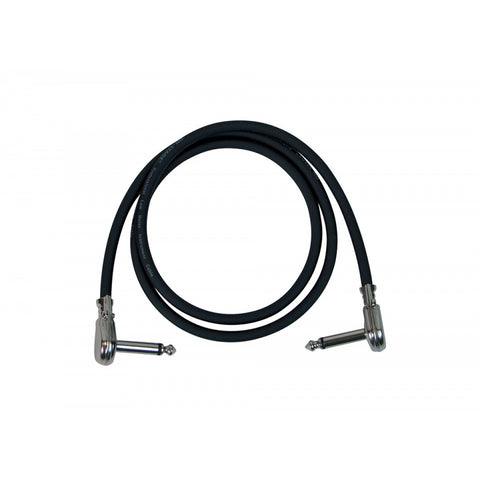 On-Stage Stands 3' Patch Cable w/ Pancake Connectors (Black) (PC536B) | MaxStrata®