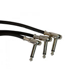 On-Stage Stands 6" Patch Cable w/ Pancake Connectors (Black) - 3 Pack (PC506B-3PK) | MaxStrata®