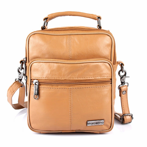 Karla Hanson Men's Compact Leather Travel Crossbody Bag | MaxStrata®
