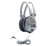 HamiltonBuhl Listening Center with Boombox and 6 Deluxe Over-Ear Headphones | MaxStrata®