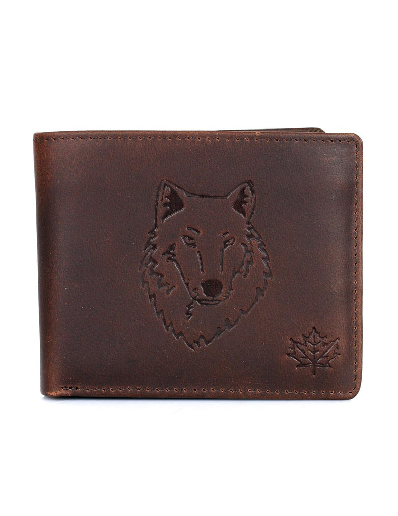 Karla Hanson CANADA WILD Men's Hunter Leather Wallet - Timber Wolf | MaxStrata®