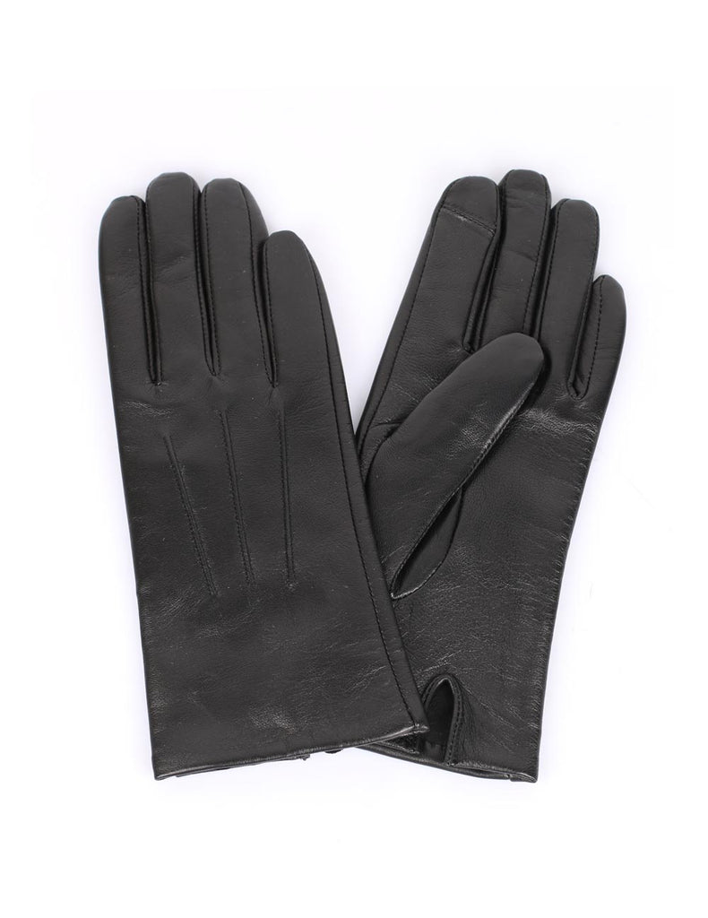 Karla Hanson Women's Deluxe Leather Touch Screen Gloves - Black | MaxStrata®