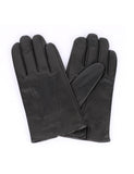 Karla Hanson Men's Genuine Leather Touch Screen Gloves - Black | MaxStrata®