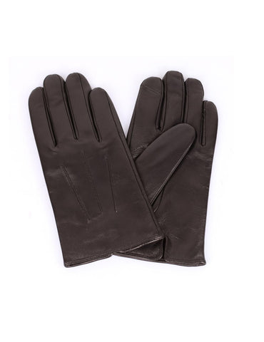 Karla Hanson Men's Genuine Leather Touch Screen Gloves - Espresso | MaxStrata®