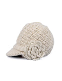 Karla Hanson Women's Retro Knit Hat with Floral Embellishment | MaxStrata®