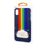 Reiko iPhone X/iPhone XS TPU Design Case with 3D Soft Silicone Poke Squishy Rainbow Cloud | MaxStrata
