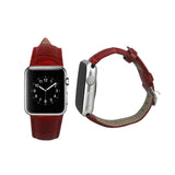 Reiko Watch 42Mm Genuine Leather Iwatch Band Strap Without Band Adaptors 38Mm in Red | MaxStrata