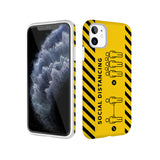 Reiko "Social Distancing" Design Case for Apple iPhone 11 Pro in Yellow | MaxStrata