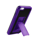 Reiko iPhone 6 Plus Hybrid Heavy Duty Case with Vertical Kickstand in Black Purple | MaxStrata