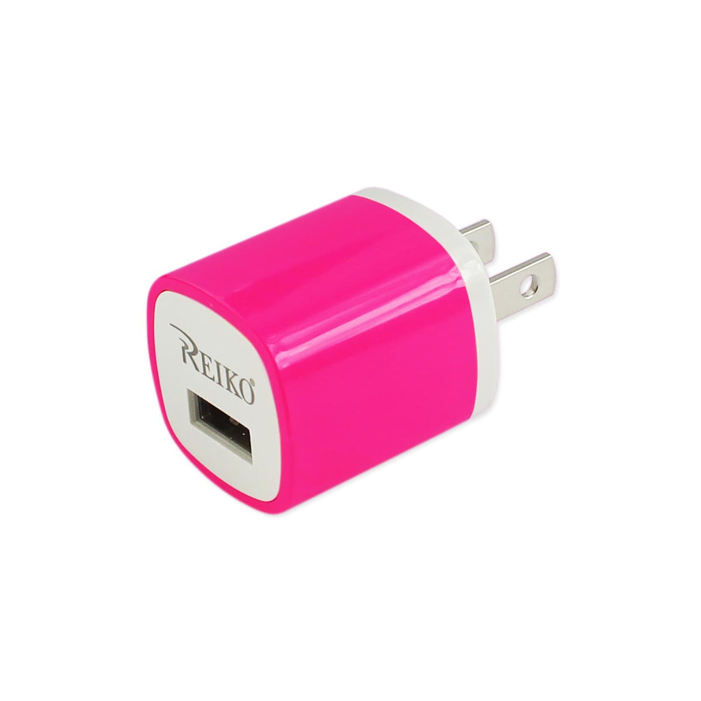 Reiko 1 AMP Wall USB Travel Adapter Charger in Hot Pink | MaxStrata