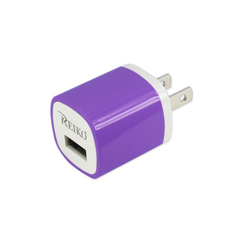 Reiko 1 AMP Wall USB Travel Adapter Charger in Purple | MaxStrata