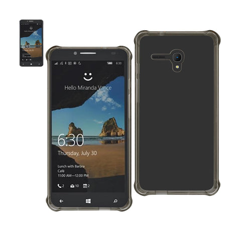 Reiko Alcatel One Touch Fierce XL Clear Bumper Case with Air Cushion Protection in Clear Black | MaxStrata