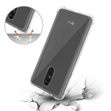 Reiko LG Stylo 4 Clear Bumper Case with Air Cushion Protection in Clear | MaxStrata