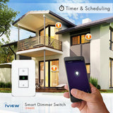 iView ISW-600 - Smart Wall Touch WiFi Light Switch with Dimmer | MaxStrata®