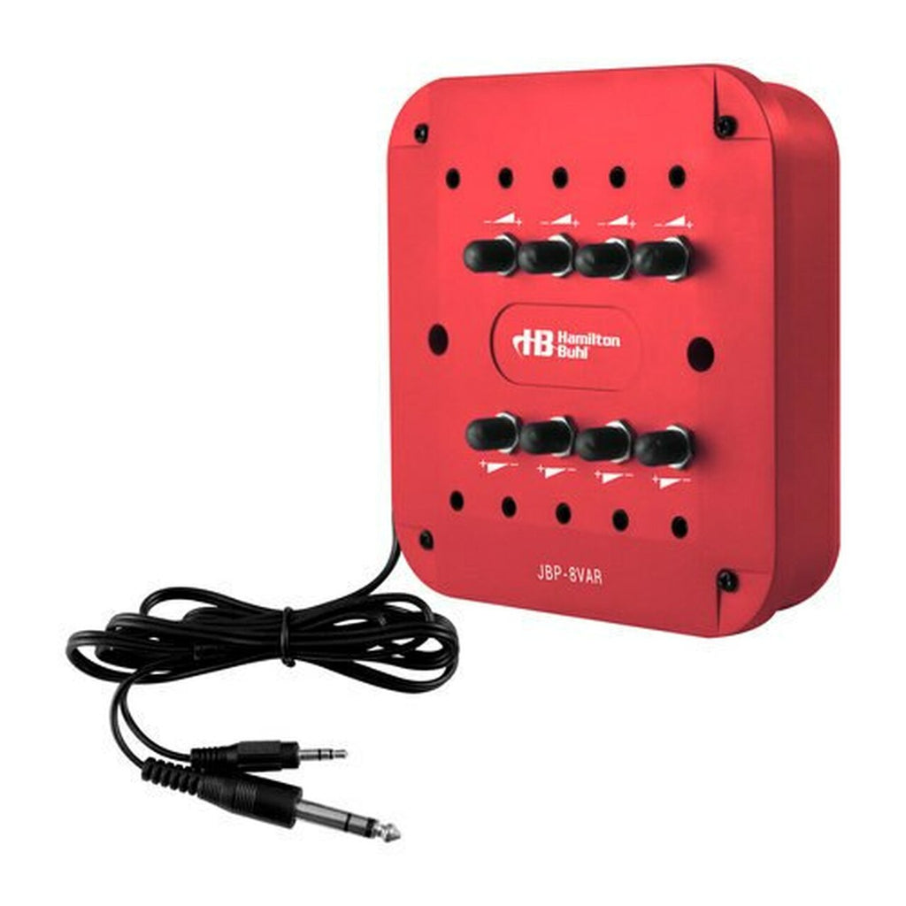 HamiltonBuhl Jackbox - Red, 8 Position, 3.5mm Stereo with Individual Volume Controls | MaxStrata®